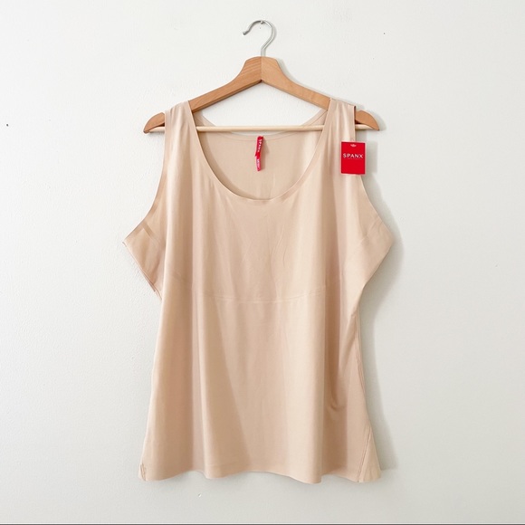 NEW Spanx Nude Tan Print Scoop Camisole Size 3X - Picture 1 of 5